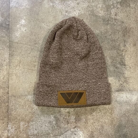khaki colored bungie destiny beanie leather patch logo - Picture 1 of 4